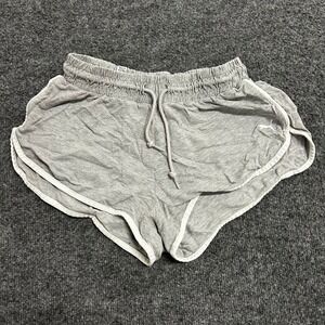 Puma Athletic Shorts Womens Size S Grey Dolphin Contrast Trim Lounge Gym Sporty